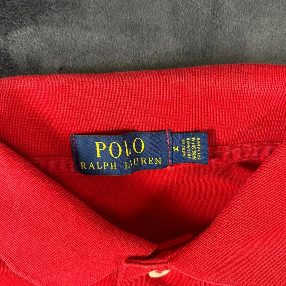 Polo Ralph Lauren Polo Shirt Mens M Red Short Sleeve Pony Logo Cotton